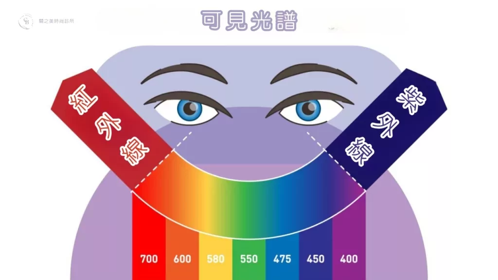 可見光譜示意圖